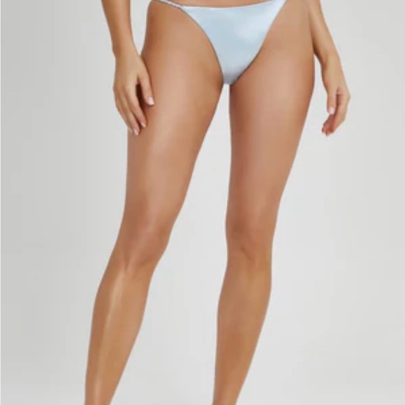 Meshki Melina Braided Bikini Bottoms Arctic Blue - Picture 2 of 10